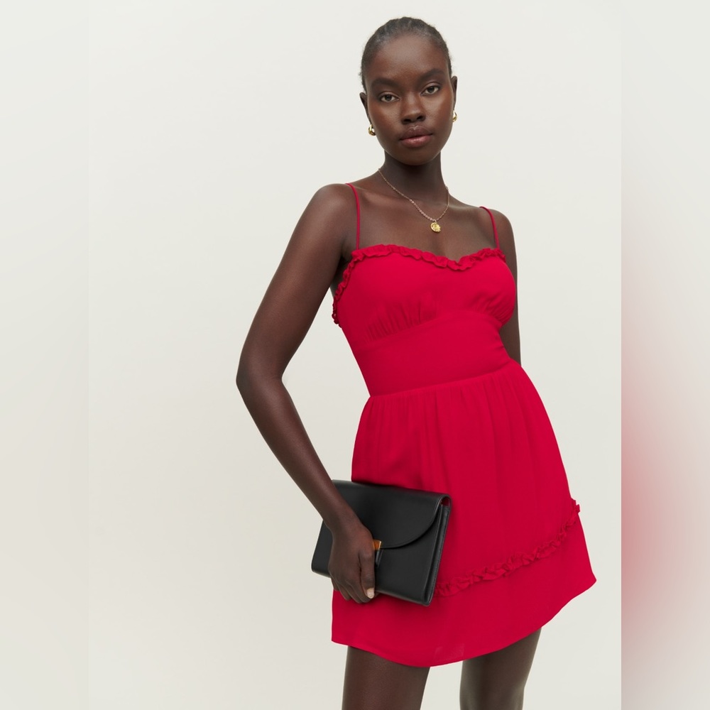Reformation Marin dress in cherry red, size 0